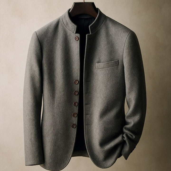 Alfie | Men's Wool Stand-Collar Tailored Jacket Coat
