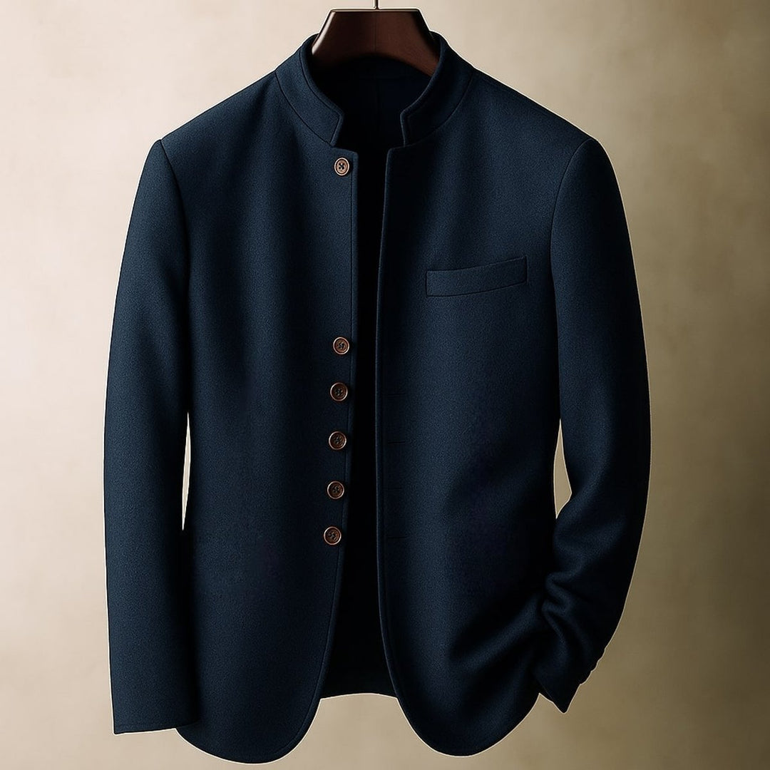 Alfie | Men's Wool Stand-Collar Tailored Jacket Coat