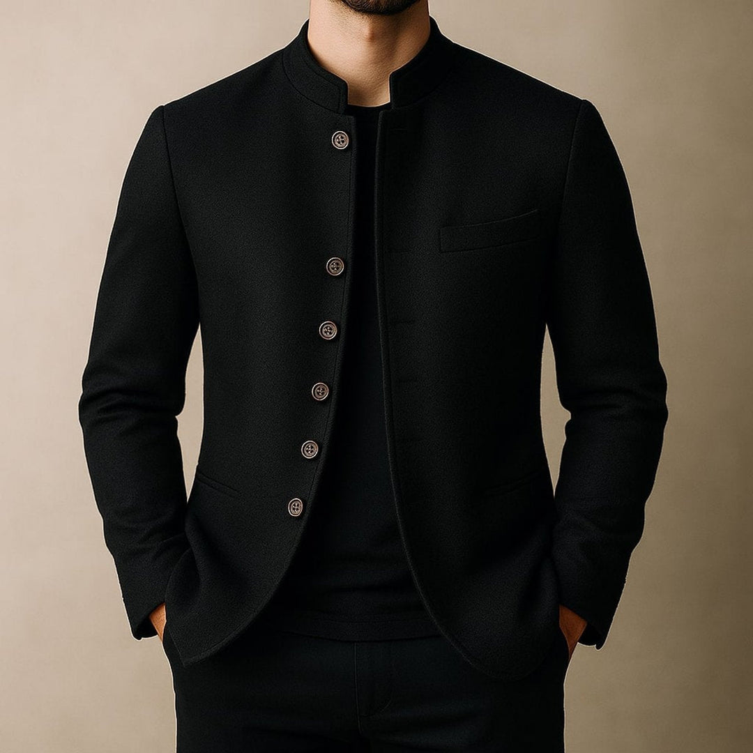 Alfie | Men's Wool Stand-Collar Tailored Jacket Coat