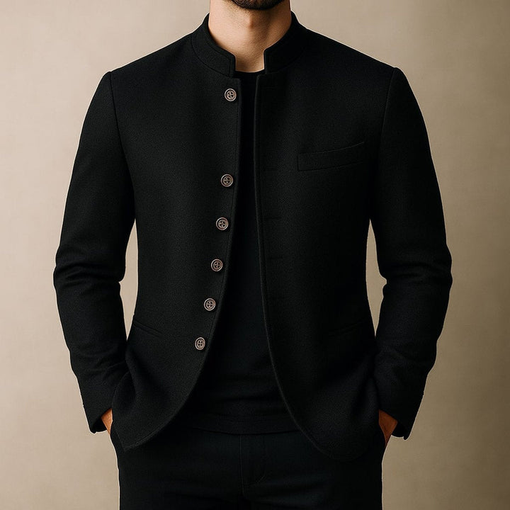 Alfie | Men's Wool Stand-Collar Tailored Jacket Coat