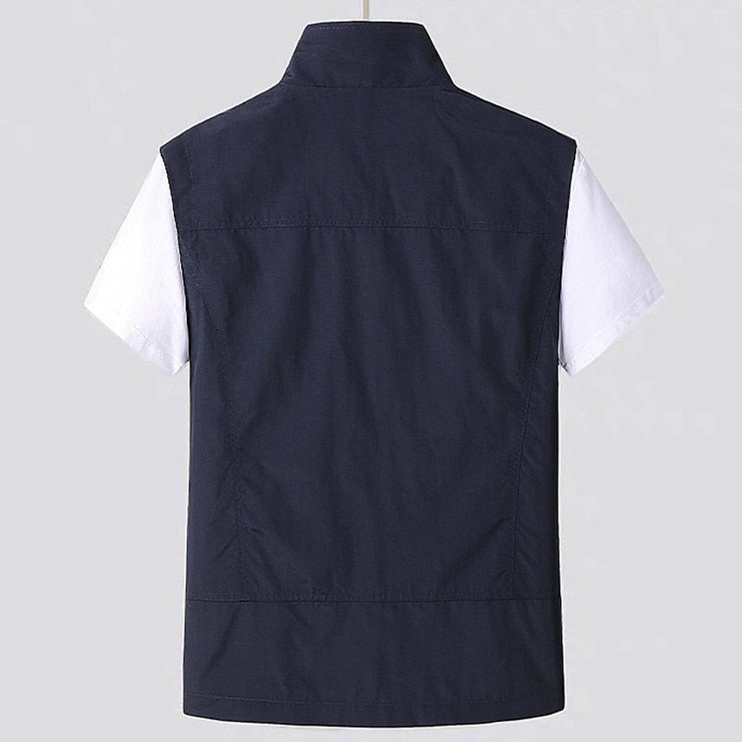 Thomas | Men's Zip Hoodie Utility Vest Lightweight Multi-Pocket Gilet