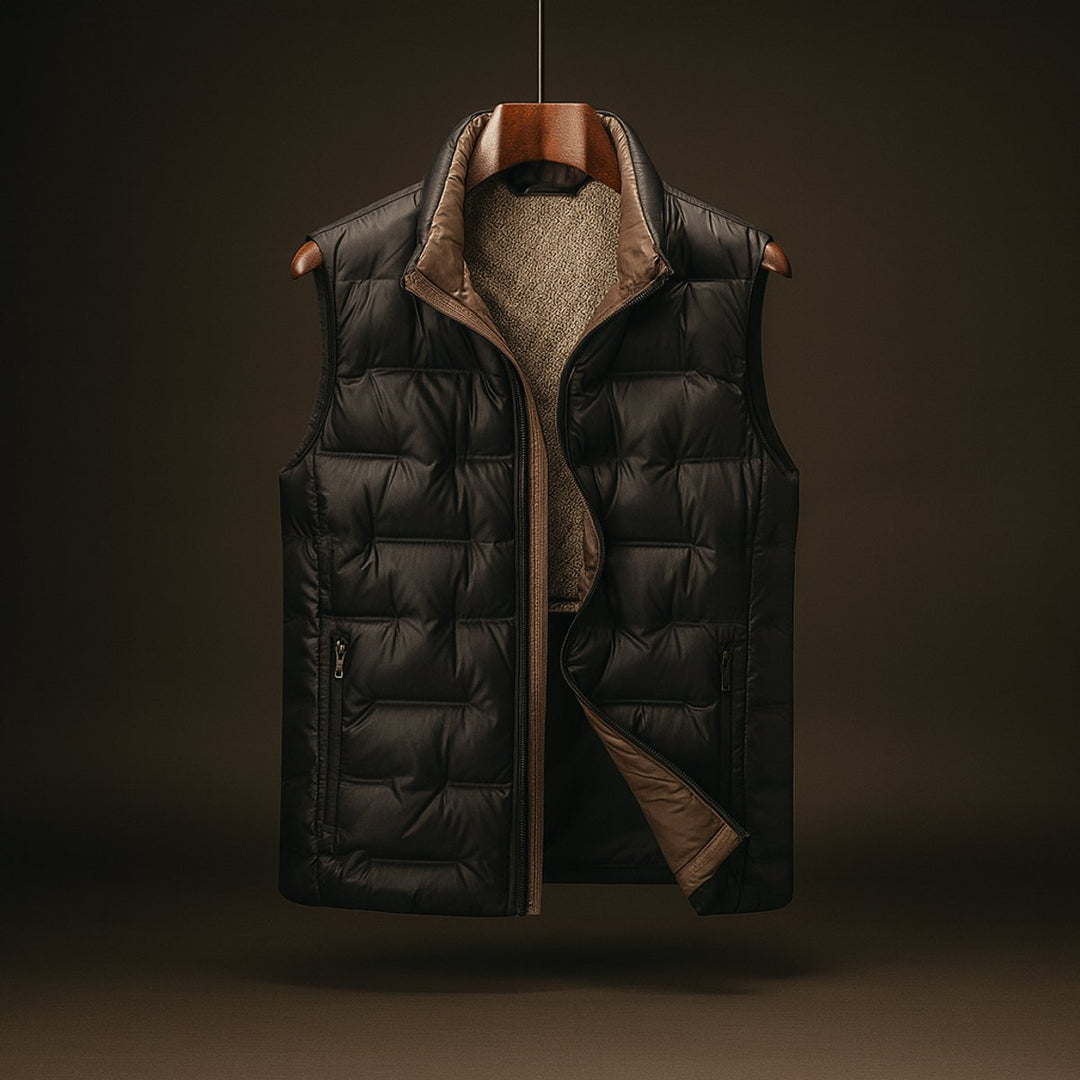 Archie | Mens Zip Hoodies Duck Down Quilted Insulated Gilet Vest