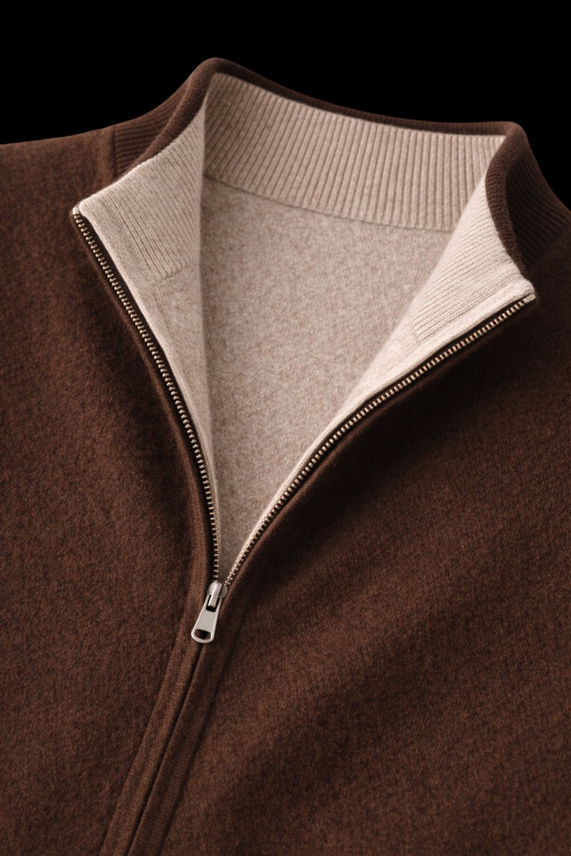 Harry | Mens Zip Knitwear Sleeveless Wool Knitted Cardigan Vest
