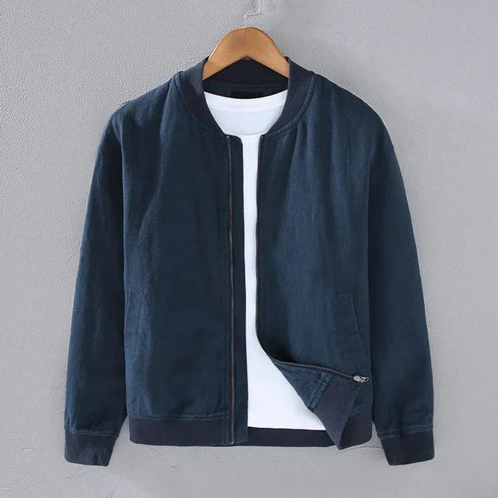 Alfie | Men's Zip-Up Bomber Jacket Ribbed-Cuff Casual Coat