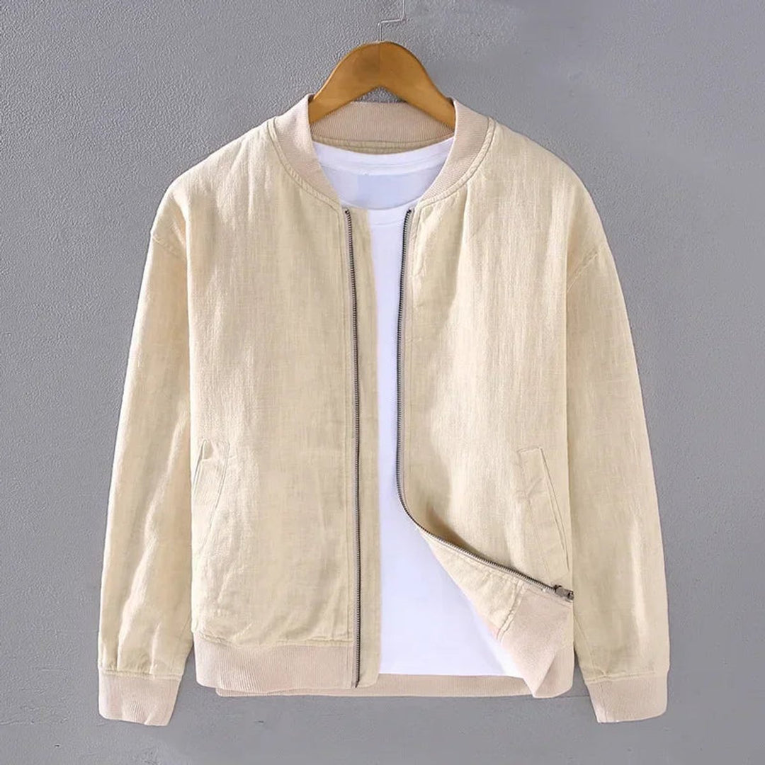 Alfie | Men's Zip-Up Bomber Jacket Ribbed-Cuff Casual Coat