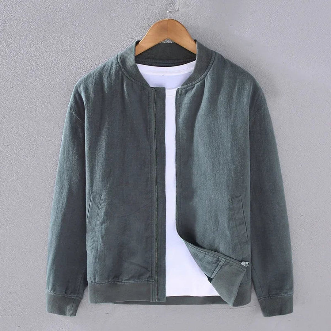 Alfie | Men's Zip-Up Bomber Jacket Ribbed-Cuff Casual Coat