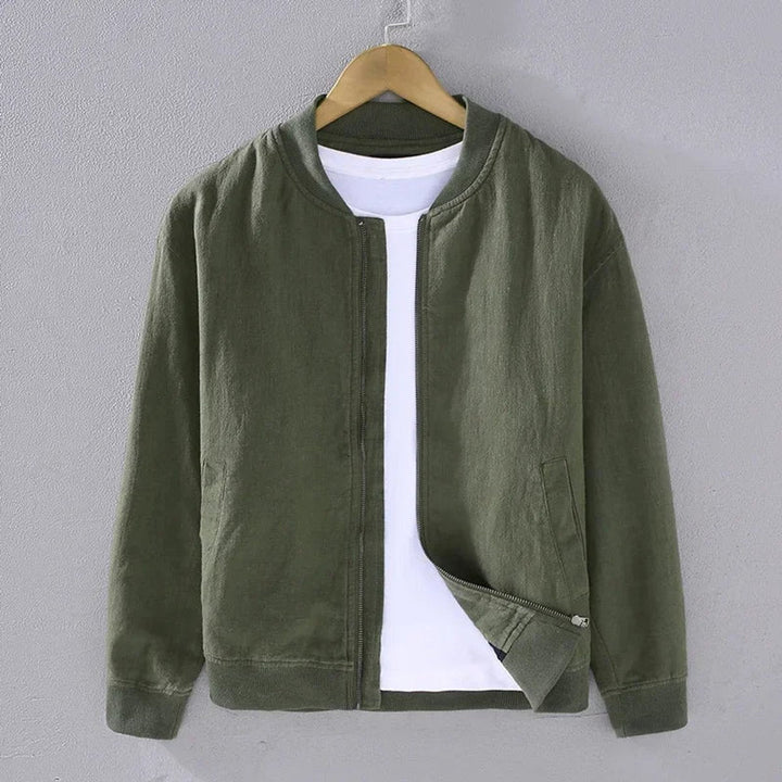 Alfie | Men's Zip-Up Bomber Jacket Ribbed-Cuff Casual Coat