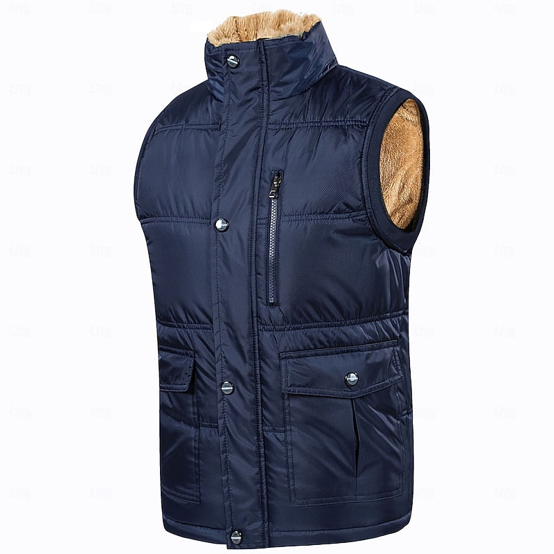 Cooper | Men's Sherpa Lined Puffer Gilet Full Zip Body Warmer