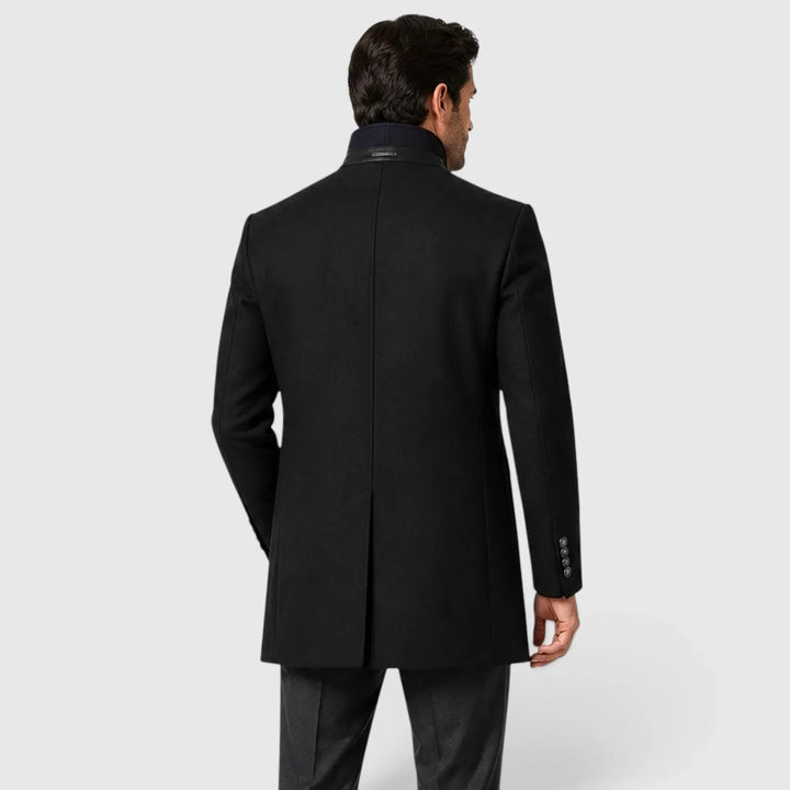 Dylan | Men's Double-Breasted Trench Coat Wool Blend Wide Lapels