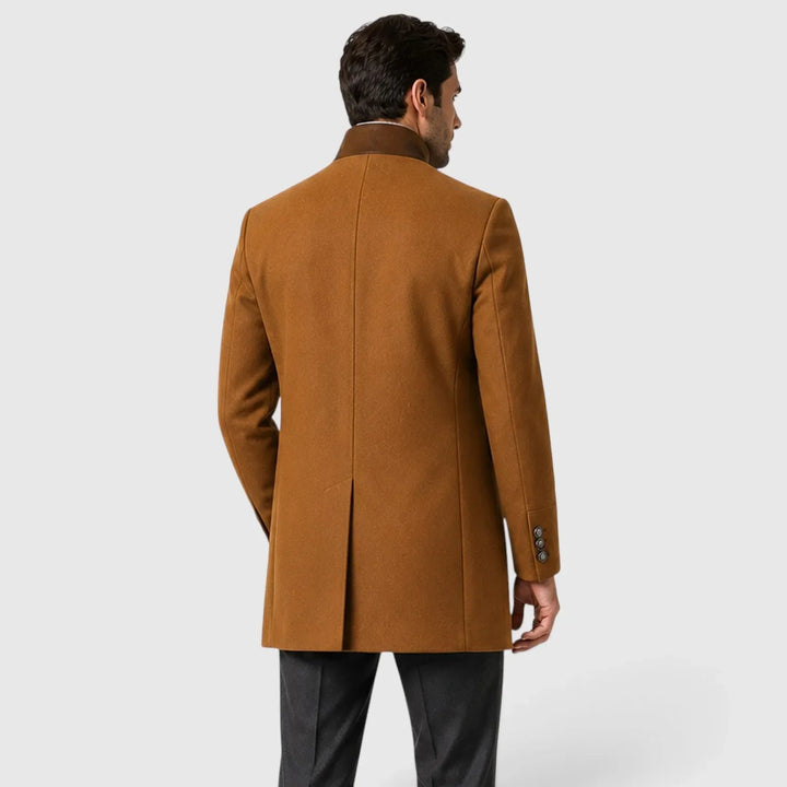 Dylan | Men's Double-Breasted Trench Coat Wool Blend Wide Lapels
