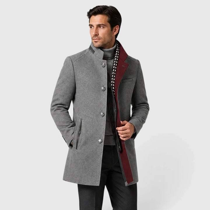Dylan | Men's Double-Breasted Trench Coat Wool Blend Wide Lapels