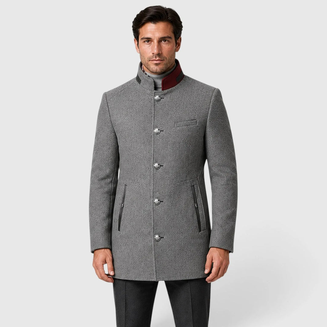Dylan | Men's Double-Breasted Trench Coat Wool Blend Wide Lapels