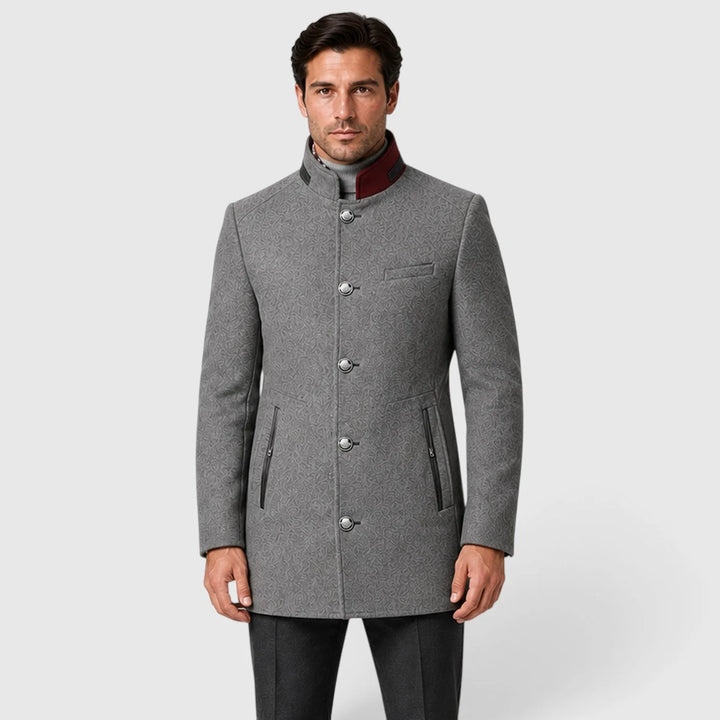 Dylan | Men's Double-Breasted Trench Coat Wool Blend Wide Lapels