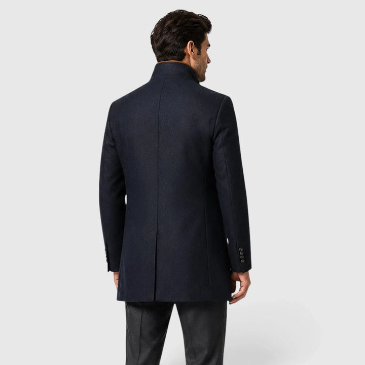 Dylan | Men's Double-Breasted Trench Coat Wool Blend Wide Lapels