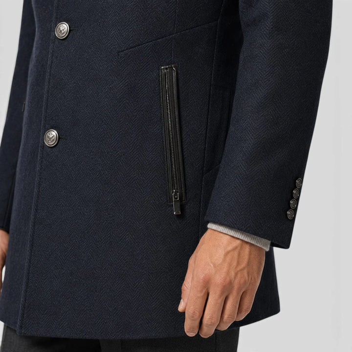 Dylan | Men's Double-Breasted Trench Coat Wool Blend Wide Lapels