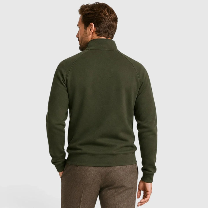 Finley | Men's Zip-Up Fleece Sweatshirt Stand Collar Slim Fit