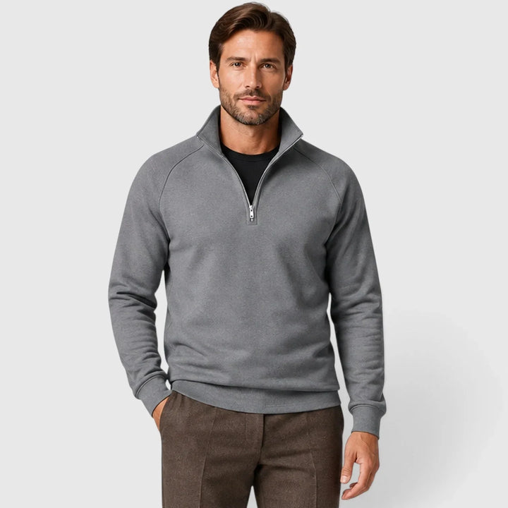 Finley | Men's Zip-Up Fleece Sweatshirt Stand Collar Slim Fit