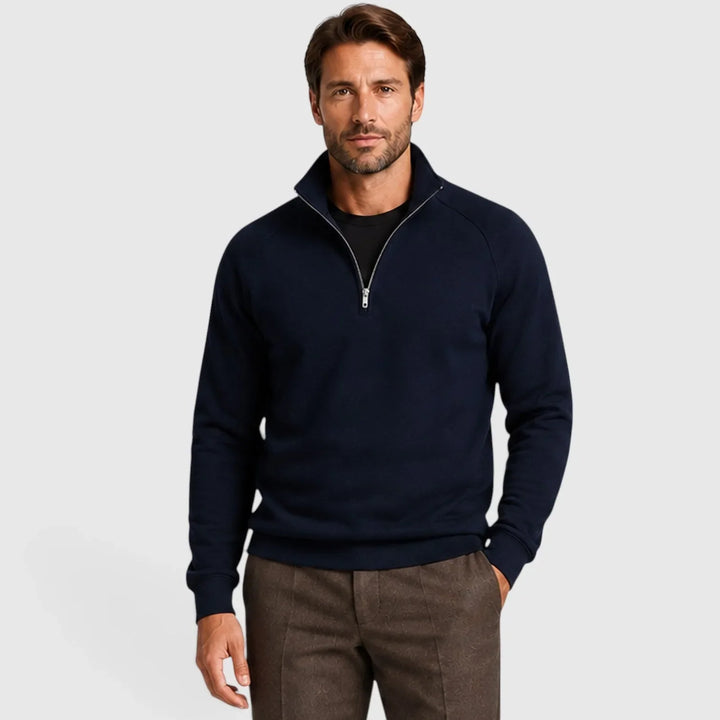 Finley | Men's Zip-Up Fleece Sweatshirt Stand Collar Slim Fit