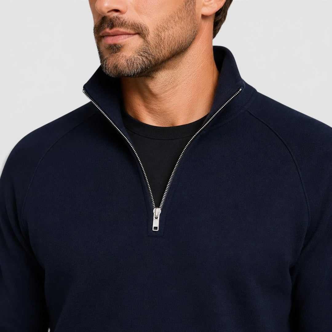 Finley | Men's Zip-Up Fleece Sweatshirt Stand Collar Slim Fit