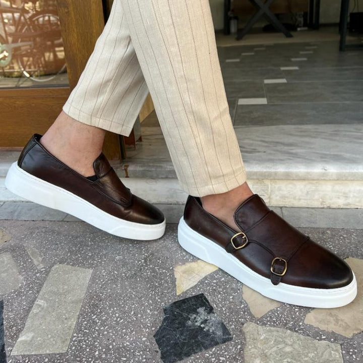 Jack | Men's Leather Buckle Loafers Slip-On Soft Insole