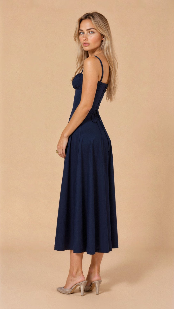 Seraphina Corset Midi Dress, Elegant Figure-Flattering Style