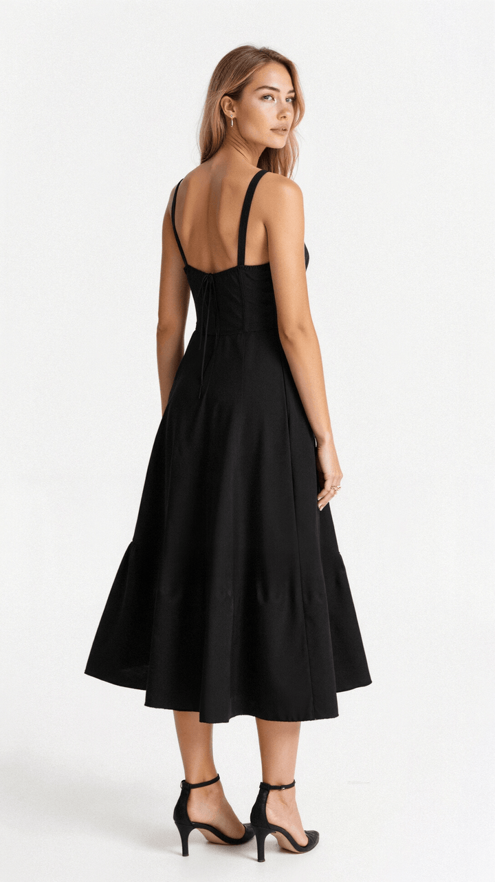 Seraphina Corset Midi Dress, Elegant Figure-Flattering Style