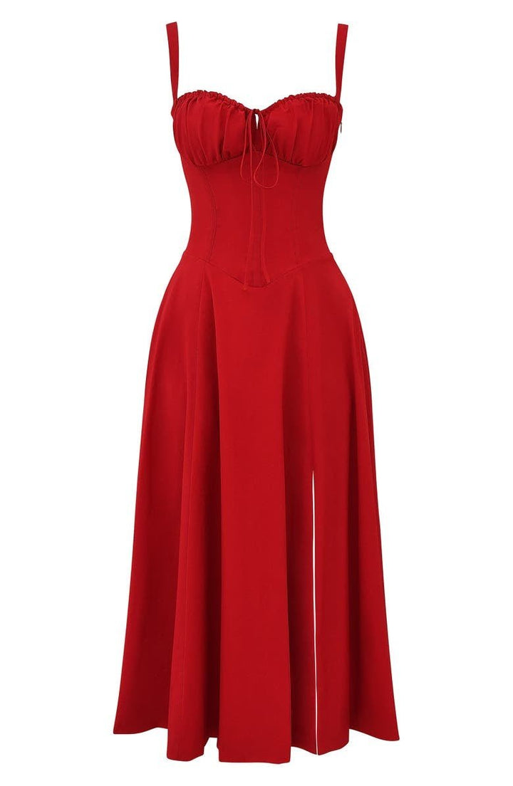 Seraphina Corset Midi Dress, Elegant Figure-Flattering Style