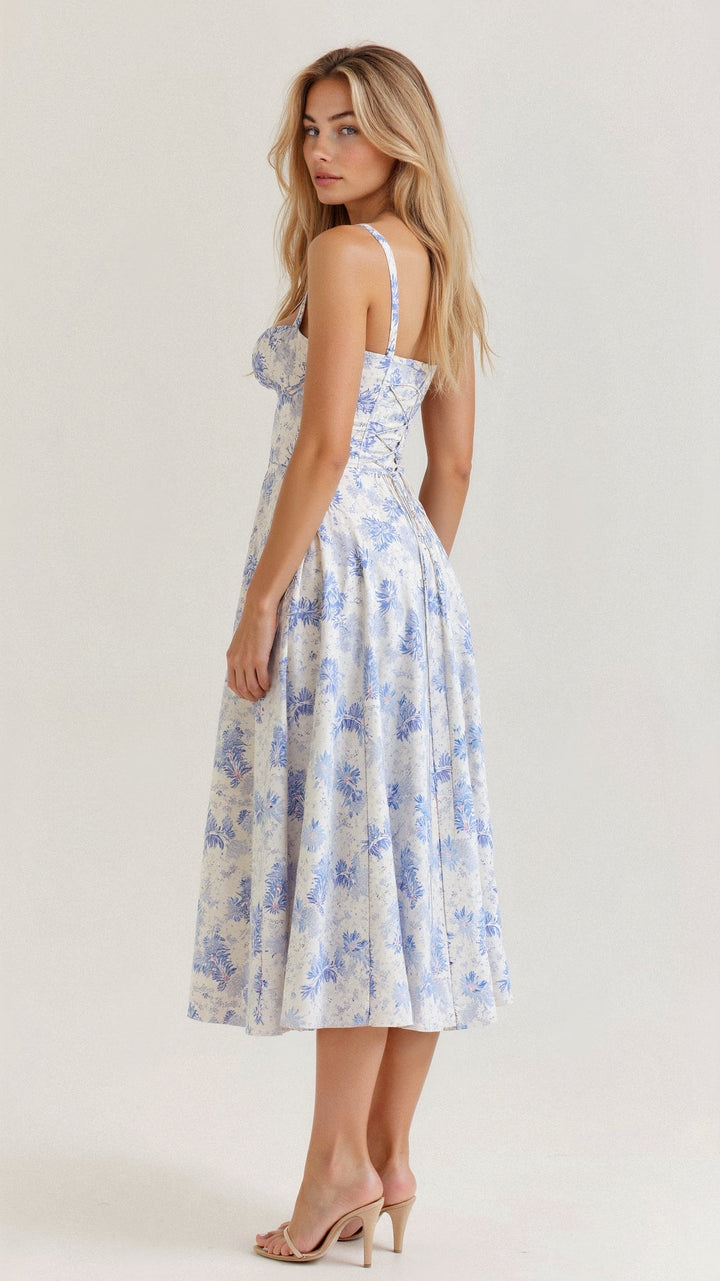 Seraphina Corset Midi Dress, Elegant Figure-Flattering Style