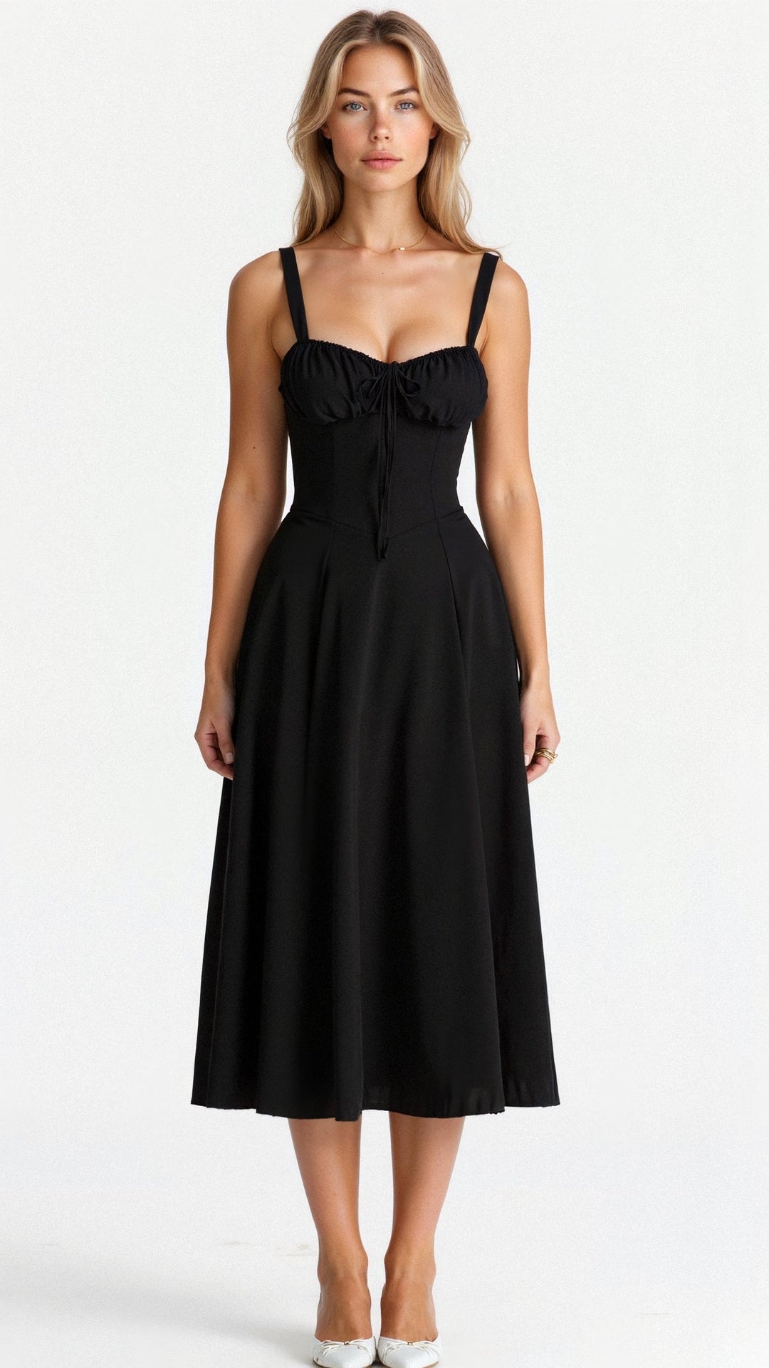 Seraphina Corset Midi Dress, Elegant Figure-Flattering Style