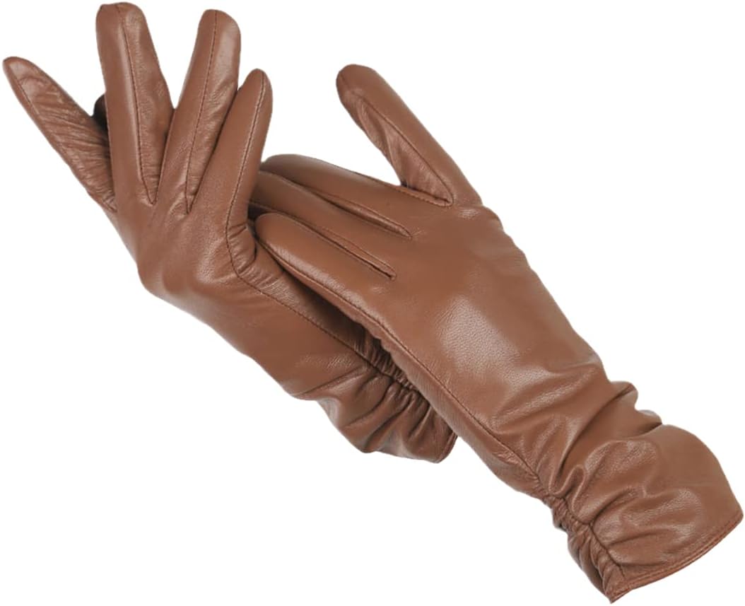 Women’s Leather Gloves – Soft Lined Winter Accessory for Elegant Cold-Weather Wear