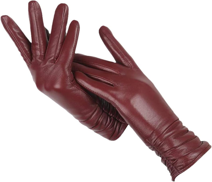 Women’s Leather Gloves – Soft Lined Winter Accessory for Elegant Cold-Weather Wear