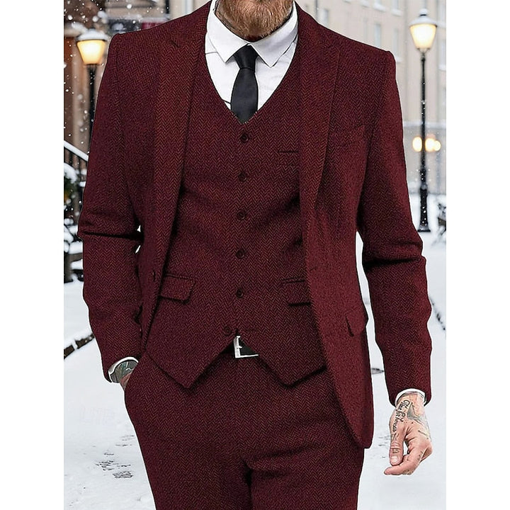 Simon | Men's Slim Fit Three-Piece Suit Blazer Waistcoat Trousers
