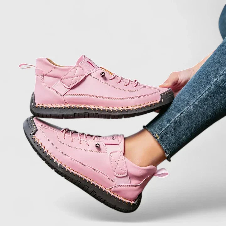 Georgia | Women's Lace-Up Trainers Hook-and-Loop Strap Mid-Top