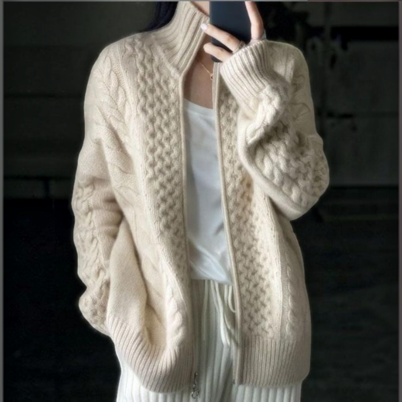 Women’s Long Sleeve Zip Knit Jacket