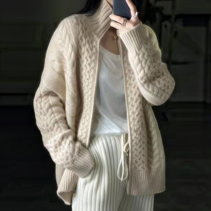 Women’s Long Sleeve Zip Knit Jacket
