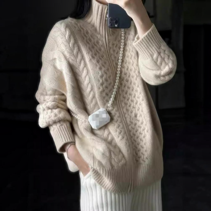 Women’s Long Sleeve Zip Knit Jacket
