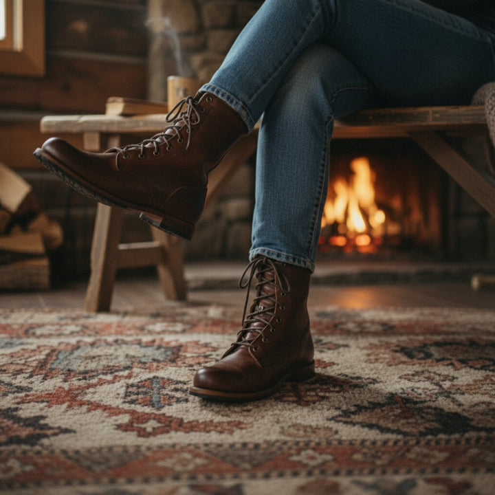 Eliza | Women's Warm Lined Lace-Up Boots Rubber Grip Sole