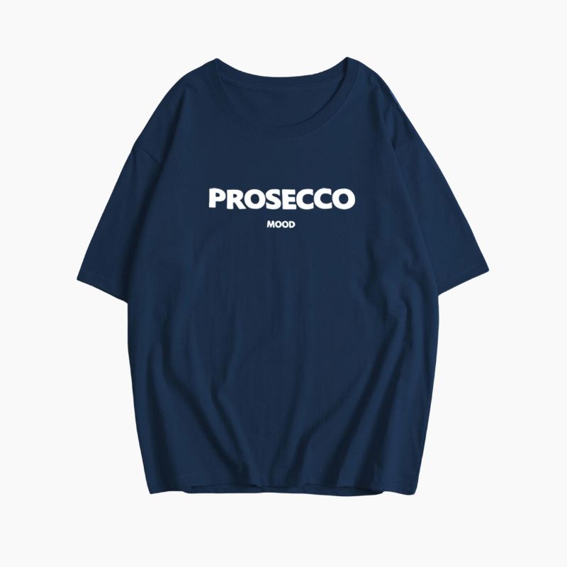 Helena | Women's Oversized Prosecco Slogan T-Shirt Cotton