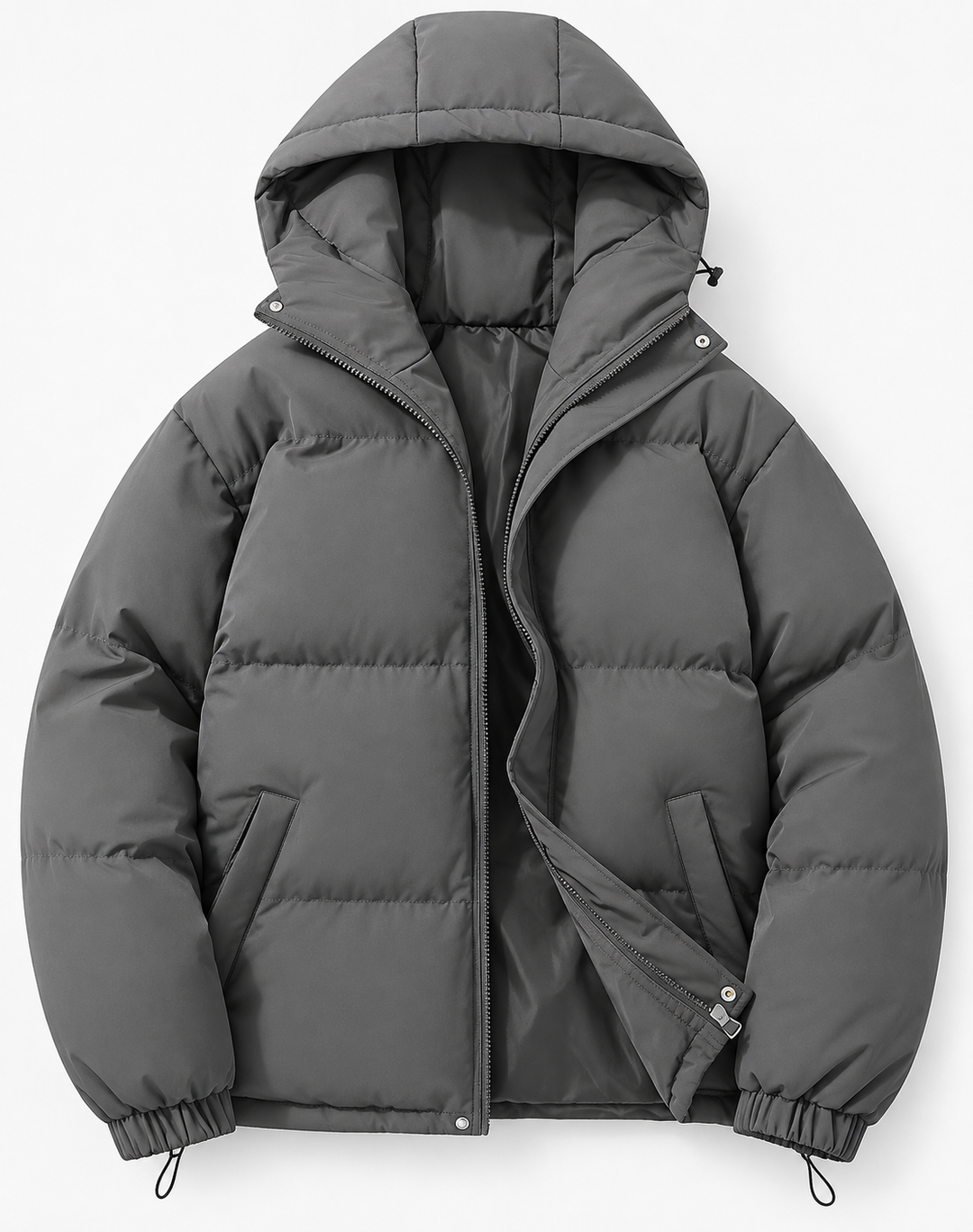 Jasper | Men's Padded Puffer Winter Jacket with Hood and Zip