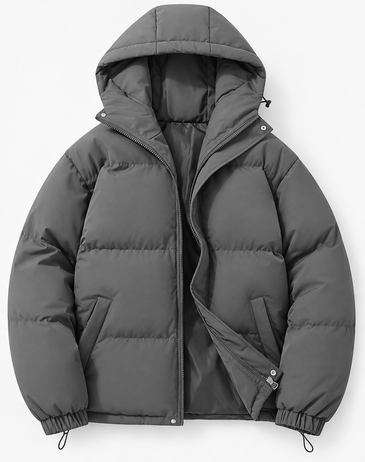 Jasper | Men's Padded Puffer Winter Jacket with Hood and Zip