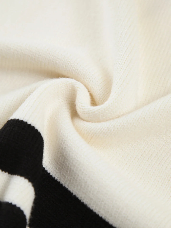 Martha | Women's Striped High Neck Jumper Long Sleeve Knit