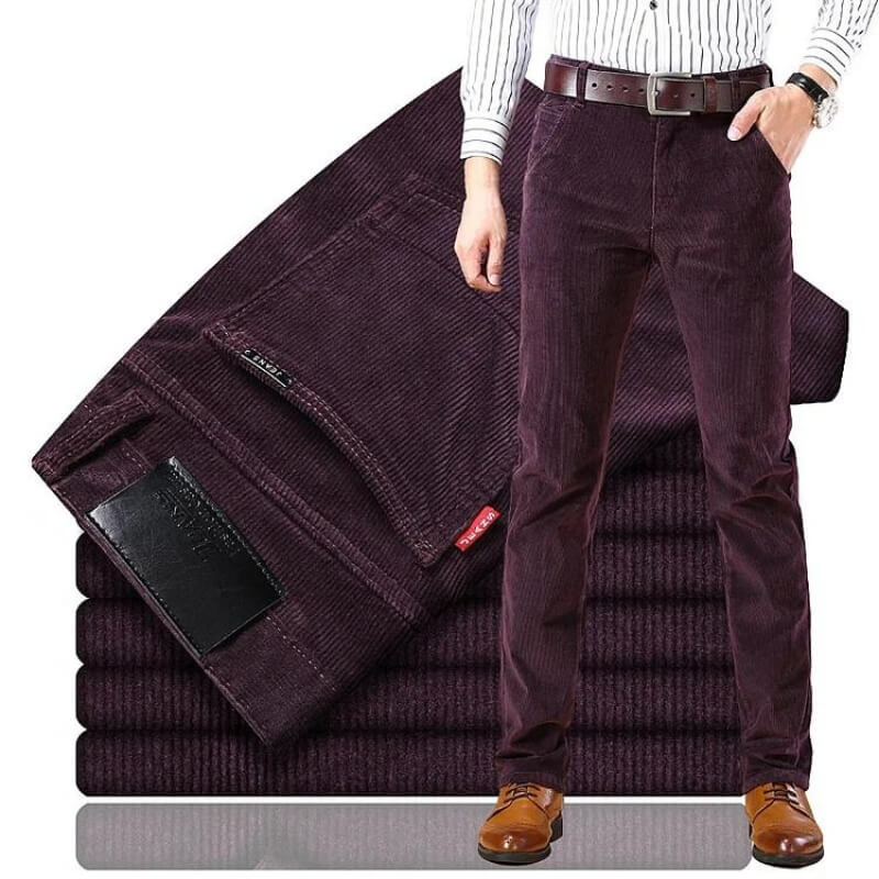 Reinhard | Men's Corduroy Trousers Straight Leg Classic Fit