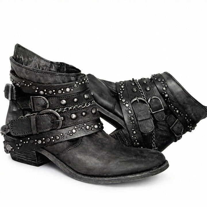 Evelyn | Women's Vintage-Style Chain Detail Boots Supportive Fit