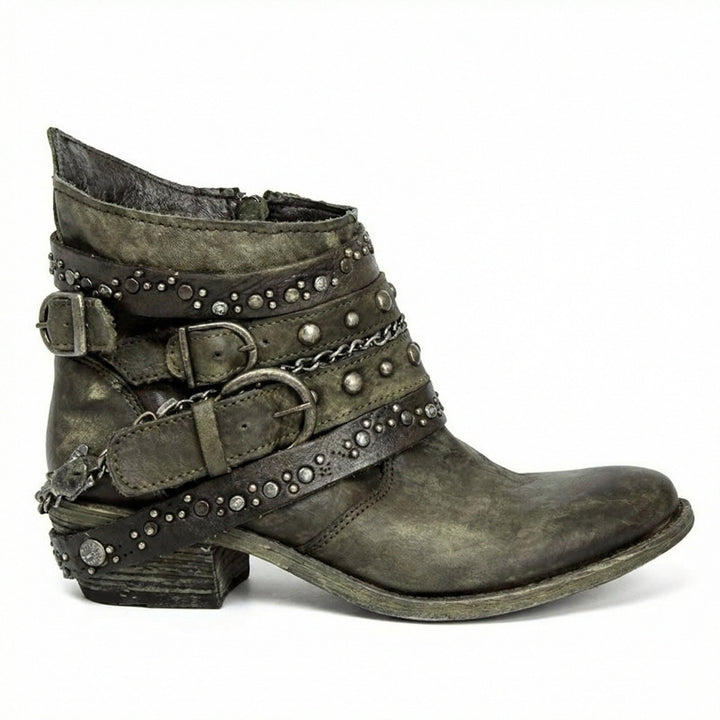 Evelyn | Women's Vintage-Style Chain Detail Boots Supportive Fit