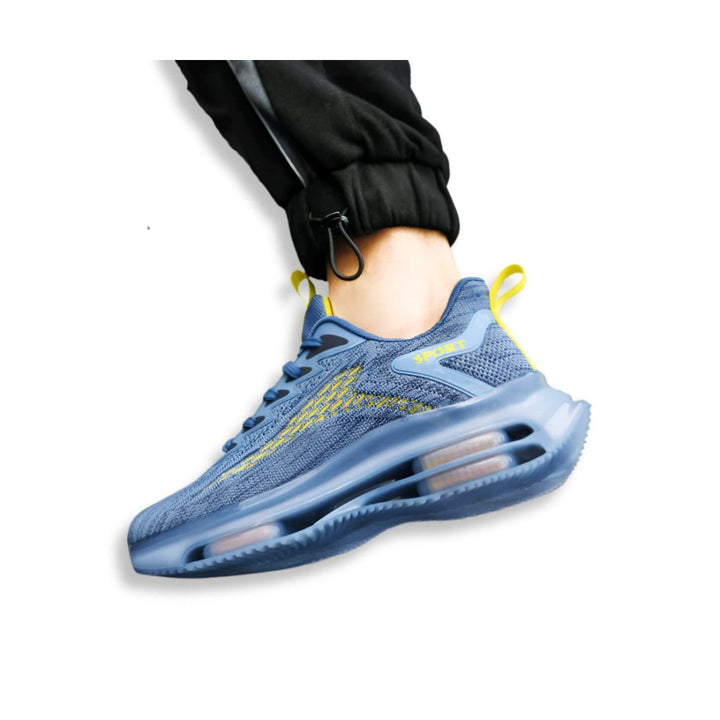 Laurence | Men's Air-Cushion Mesh Trainers Sculpted Platform Sole