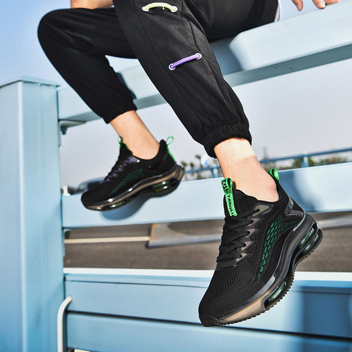Laurence | Men's Air-Cushion Mesh Trainers Sculpted Platform Sole