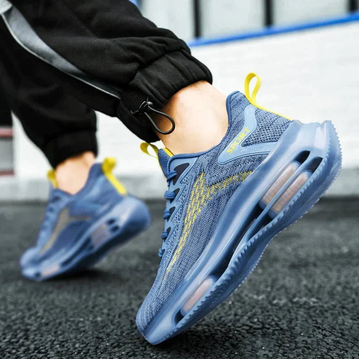 Laurence | Men's Air-Cushion Mesh Trainers Sculpted Platform Sole