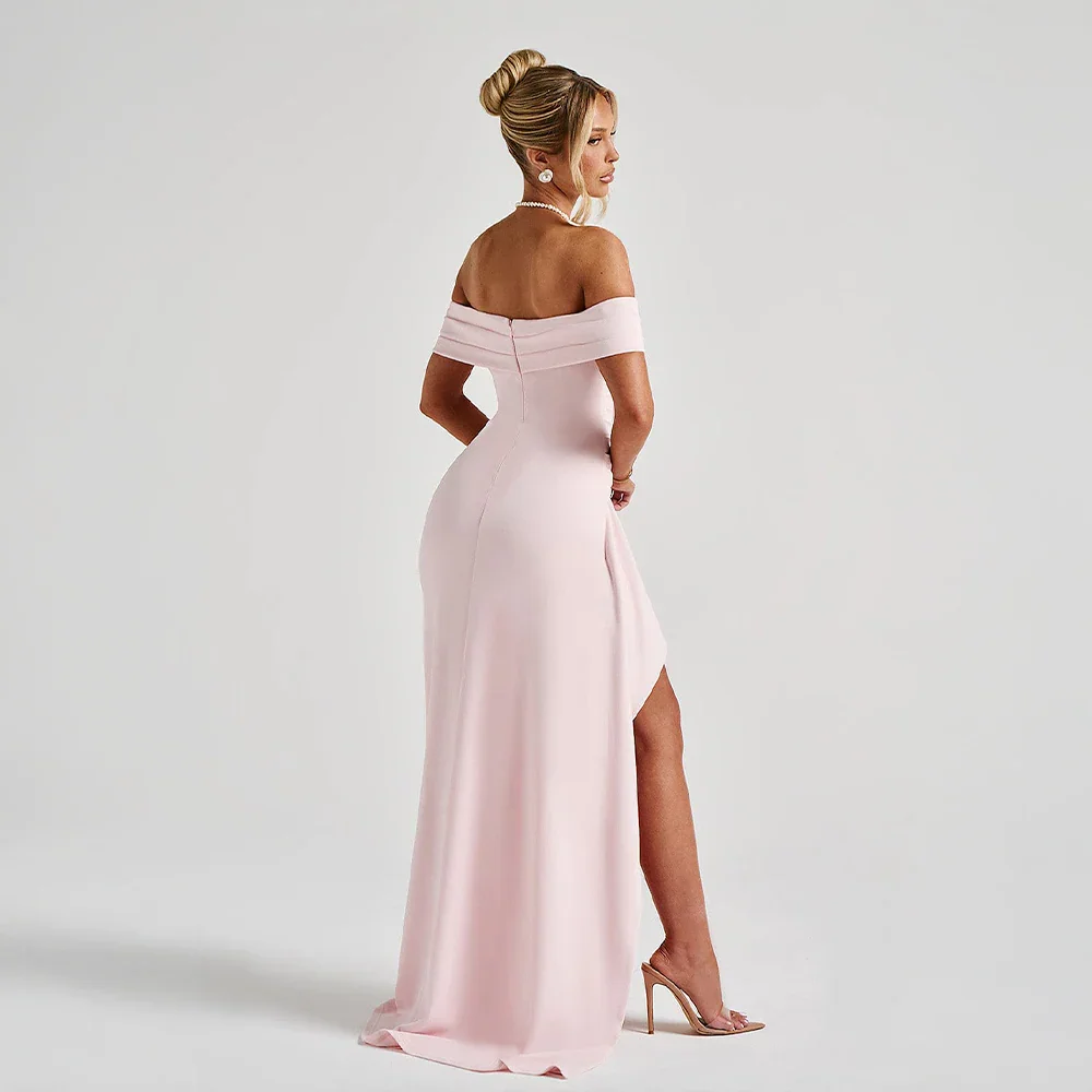 Kitty | Women's Off-the-Shoulder Maxi Evening Dress with Side Slit