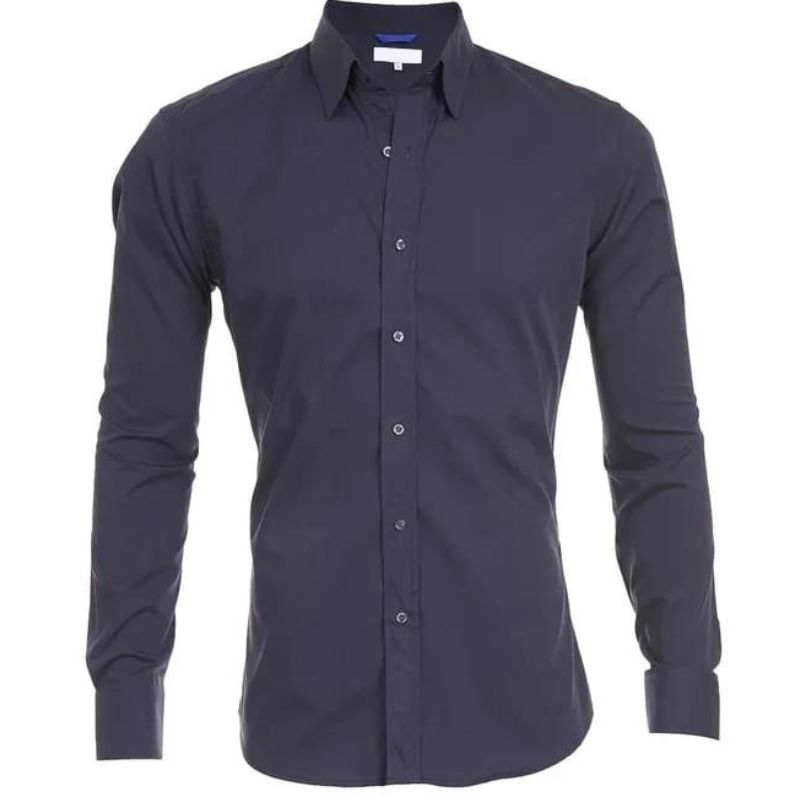 Roben | Men's Non-Crease Long Sleeve Shirt with Hidden Inner Zip