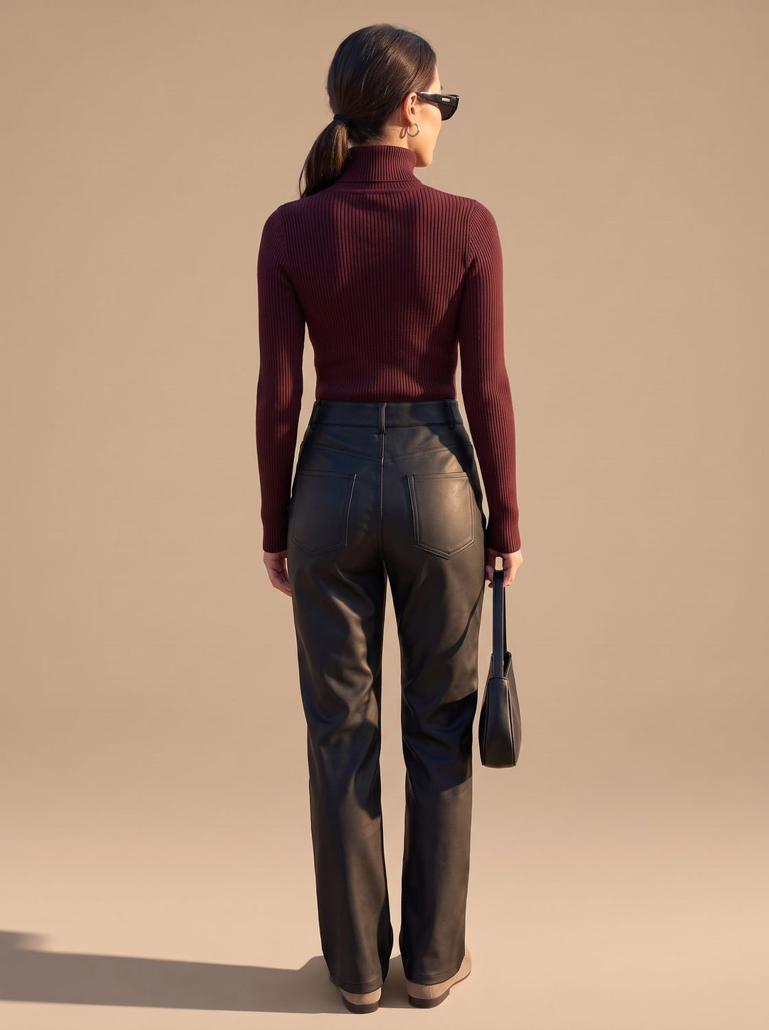 Elisabeth | Women's Ribbed Roll Neck Jumper Slim Fit Long Sleeve Knit